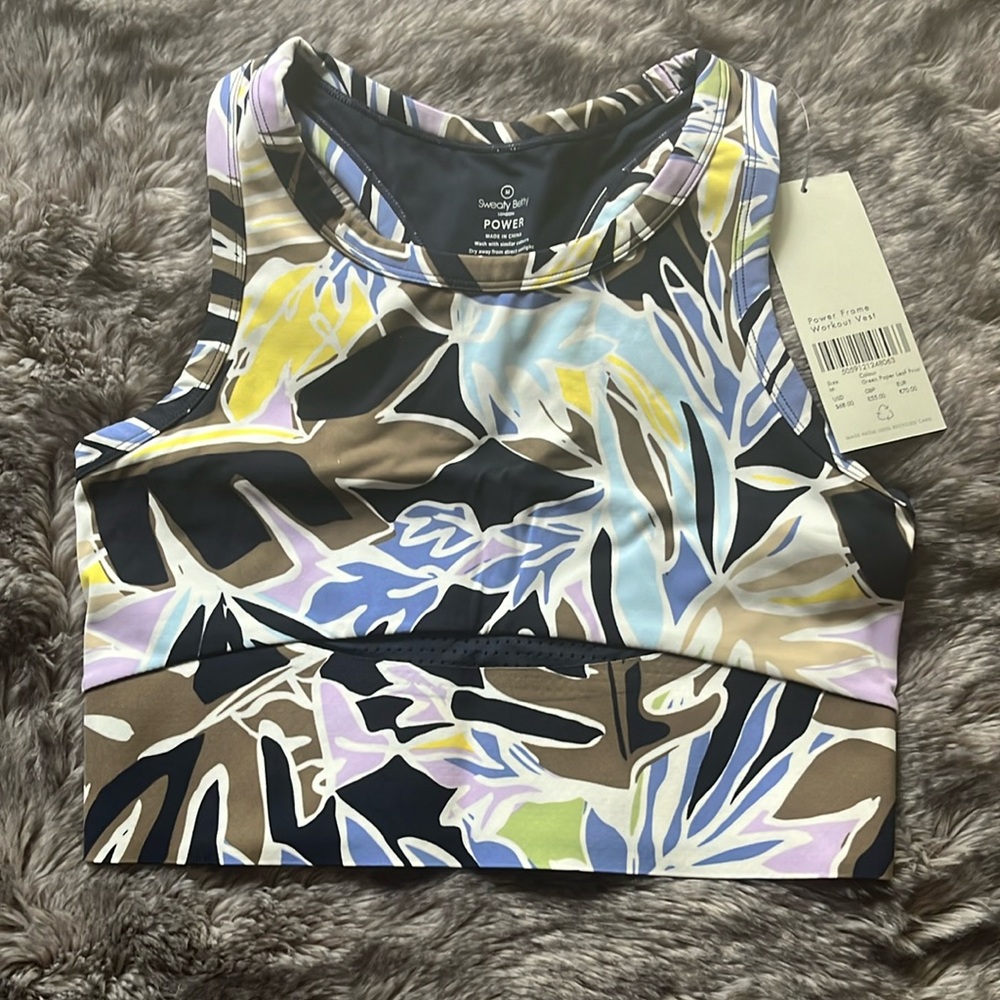 NWT Sweaty Betty Workout Crop Top Vest
